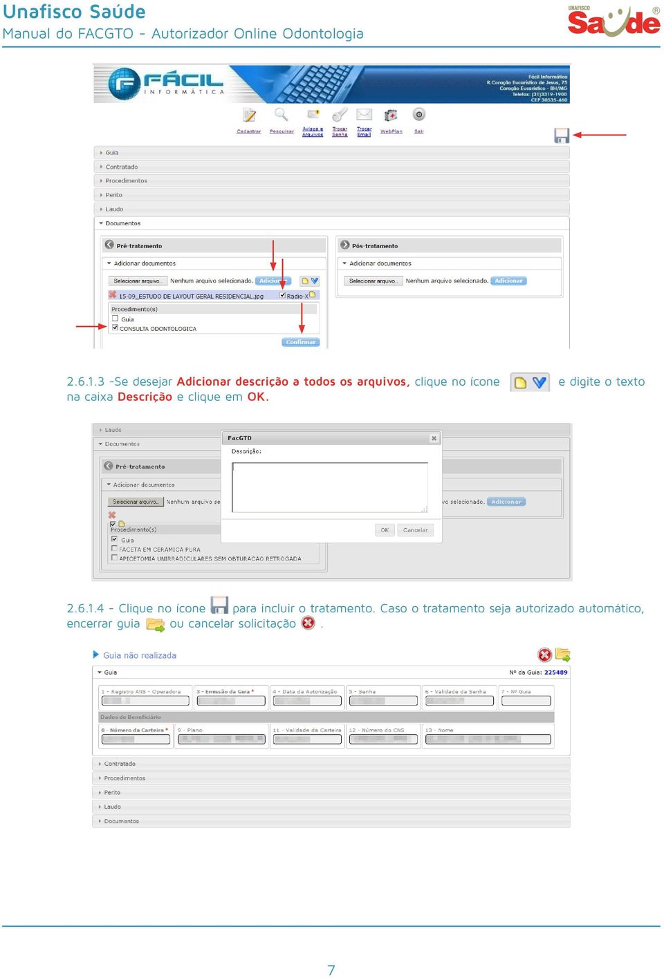 ícone e digite o texto na caixa Descrição e clique em OK.