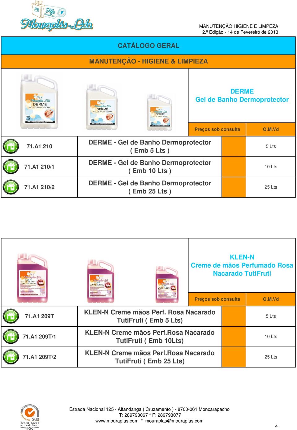 Dermoprotector ( Emb 2 ) 2 KLEN-N Creme de mãos Perfumado Rosa Nacarado TutiFruti 71.A1 209T 71.A1 209T/1 71.