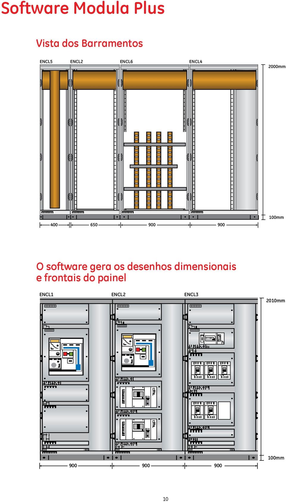 software gera os desenhos dimensionais e frontais