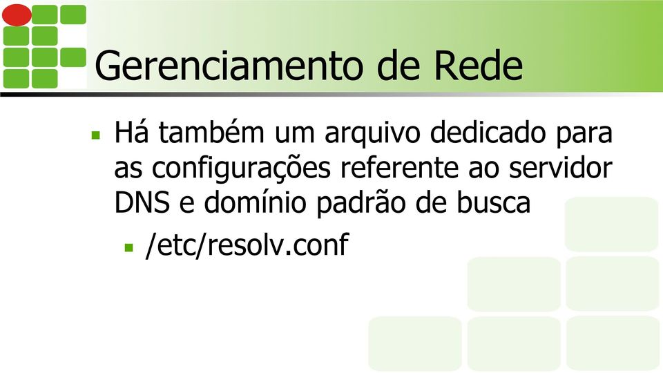 configurações referente ao servidor