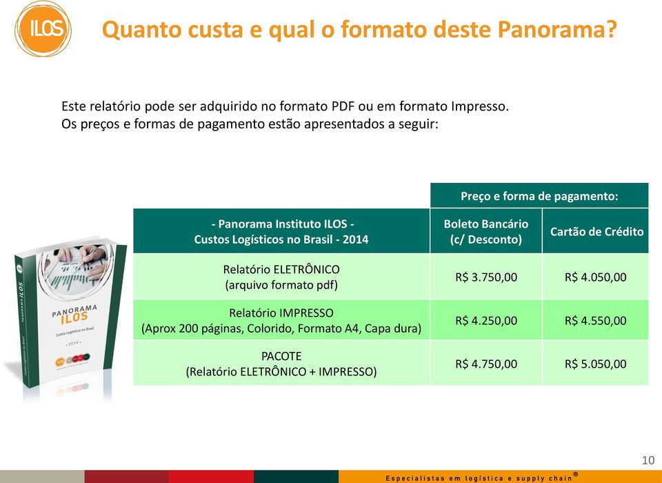 Brasil - 2014 Boleto Bancário (c/ Desconto) Cartão de Crédito Relatório ELETRÔNICO (arquivo formato pdf) Relatório IMPRESSO (Aprox 200