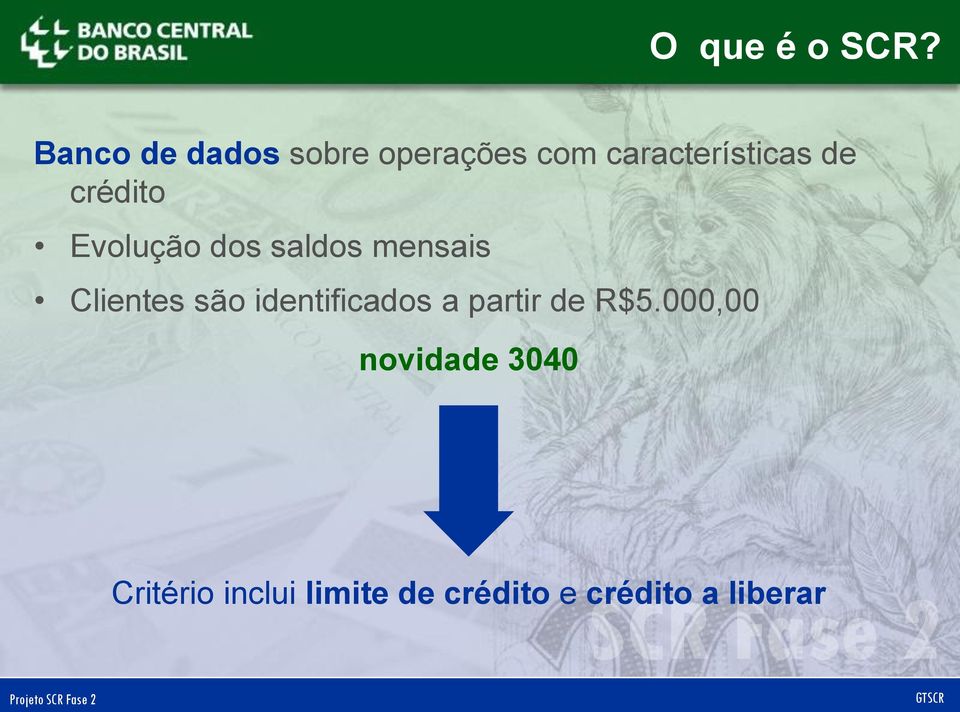 crédito Evolução dos saldos mensais Clientes são