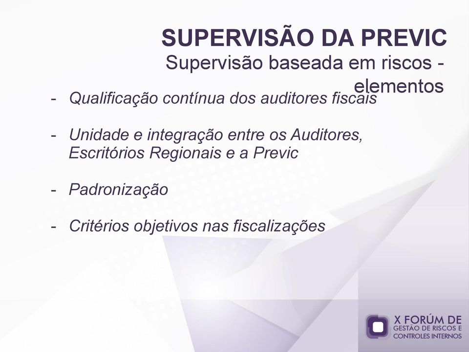 Previc - Padronização SUPERVISÃO DA PREVIC Supervisão