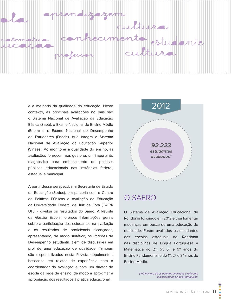 (Enade), que integra o Sistema Nacional de Avaliação da Educação Superior (Sinaes).