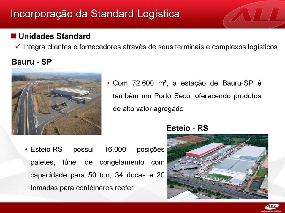 600 m², a estação de Bauru-SP é também um Porto Seco, oferecendo produtos de alto valor agregado