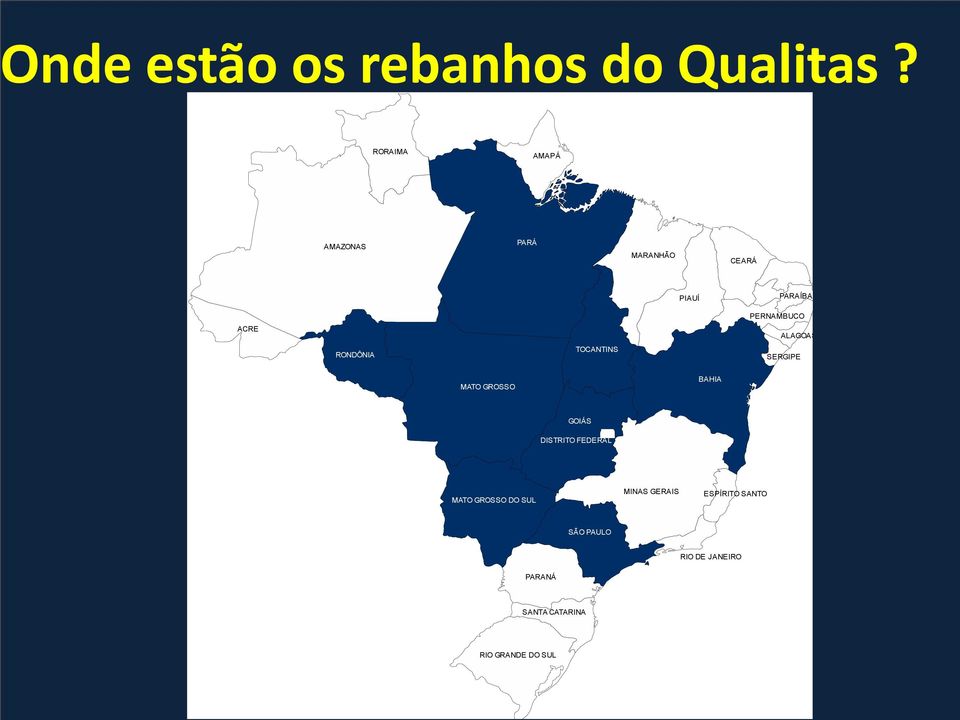 ALAGOAS RONDÔNIA TOCANTINS SERGIPE MATO GROSSO BAHIA GOIÁS DISTRITO