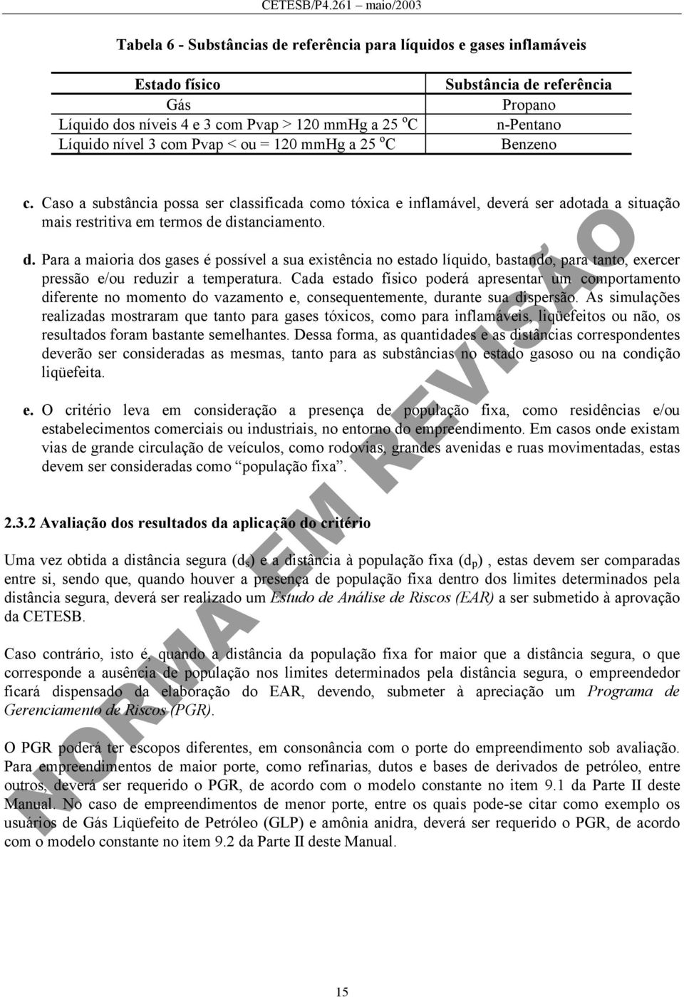 Cada estado físico poderá apresentar um comportamento diferente no momento do vazamento e, consequentemente, durante sua dispersão.