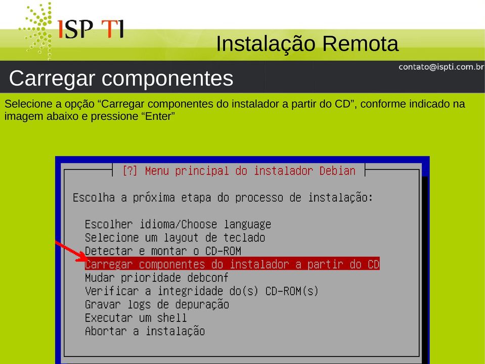 do instalador a partir do CD, conforme