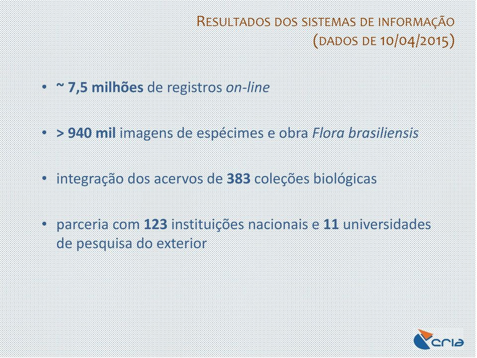 Flora brasiliensis integração dos acervos de 383 coleções biológicas