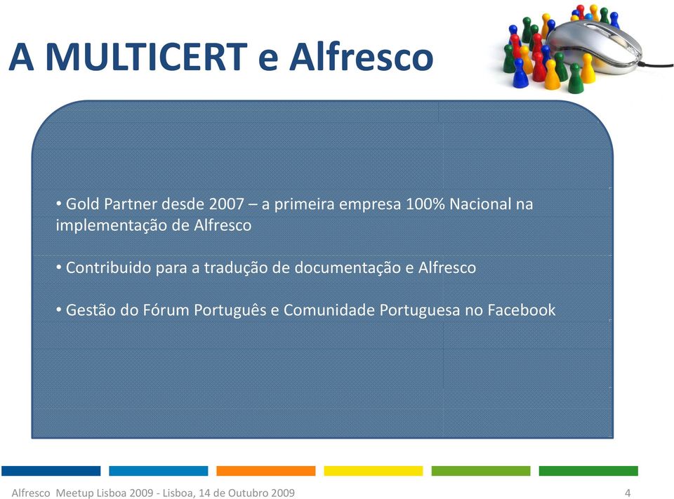 documentação e Alfresco Gestão do Fórum Português e Comunidade