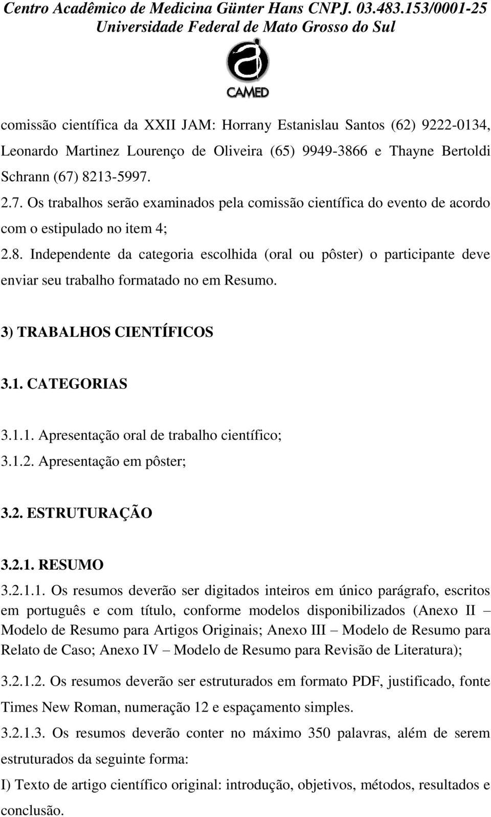 3) TRABALHOS CIENTÍFICOS 3.1.