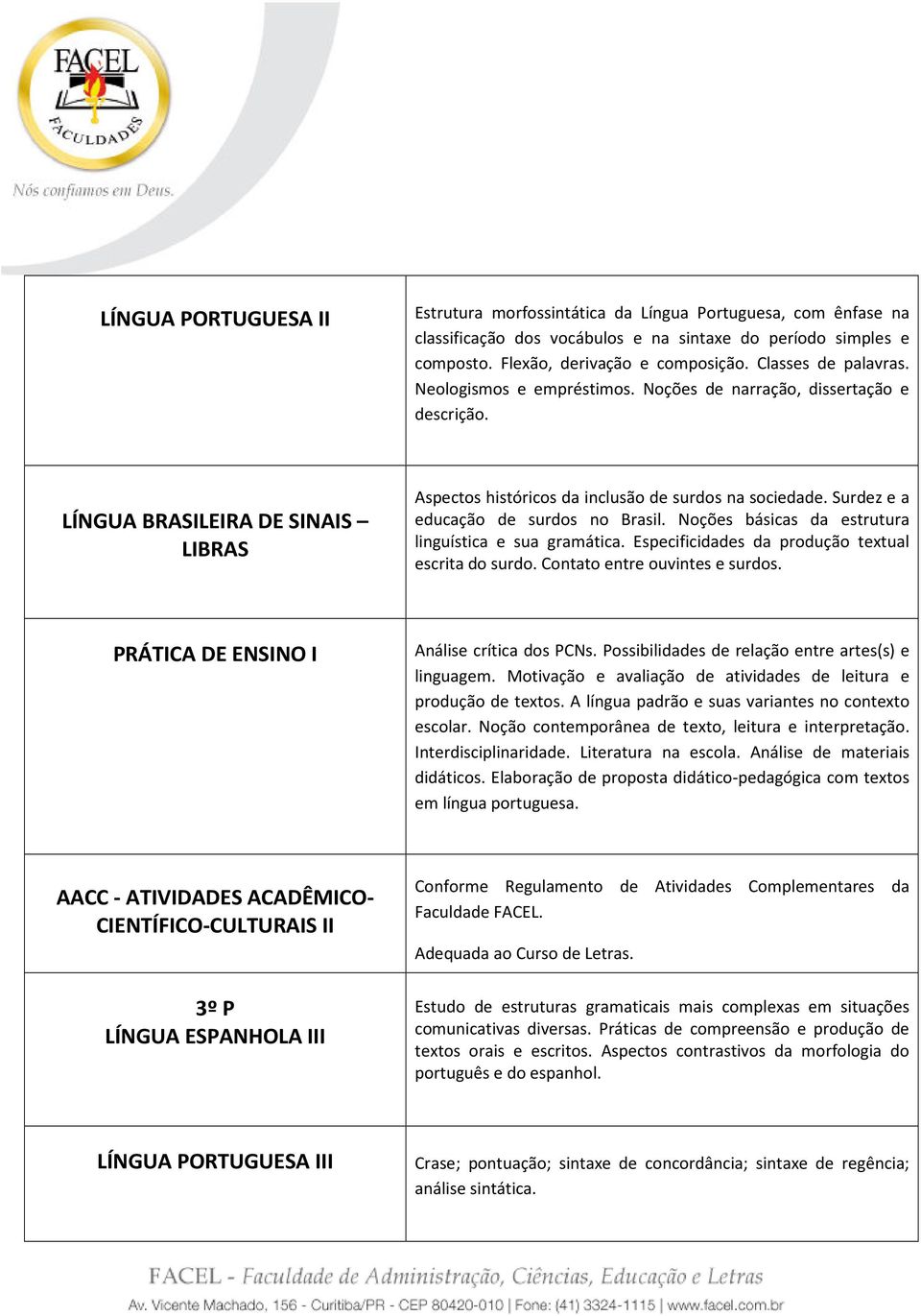 Surdez e a educação de surdos no Brasil. Noções básicas da estrutura linguística e sua gramática. Especificidades da produção textual escrita do surdo. Contato entre ouvintes e surdos.