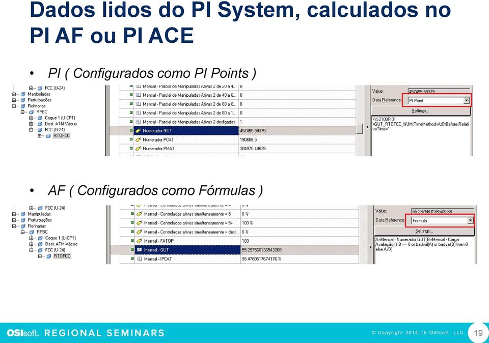 PI Points ) AF ( Configurados como