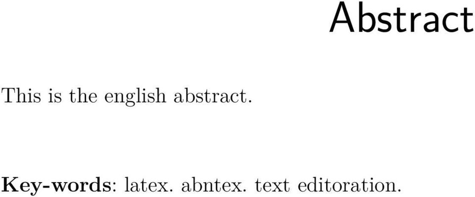 Key-words: latex.