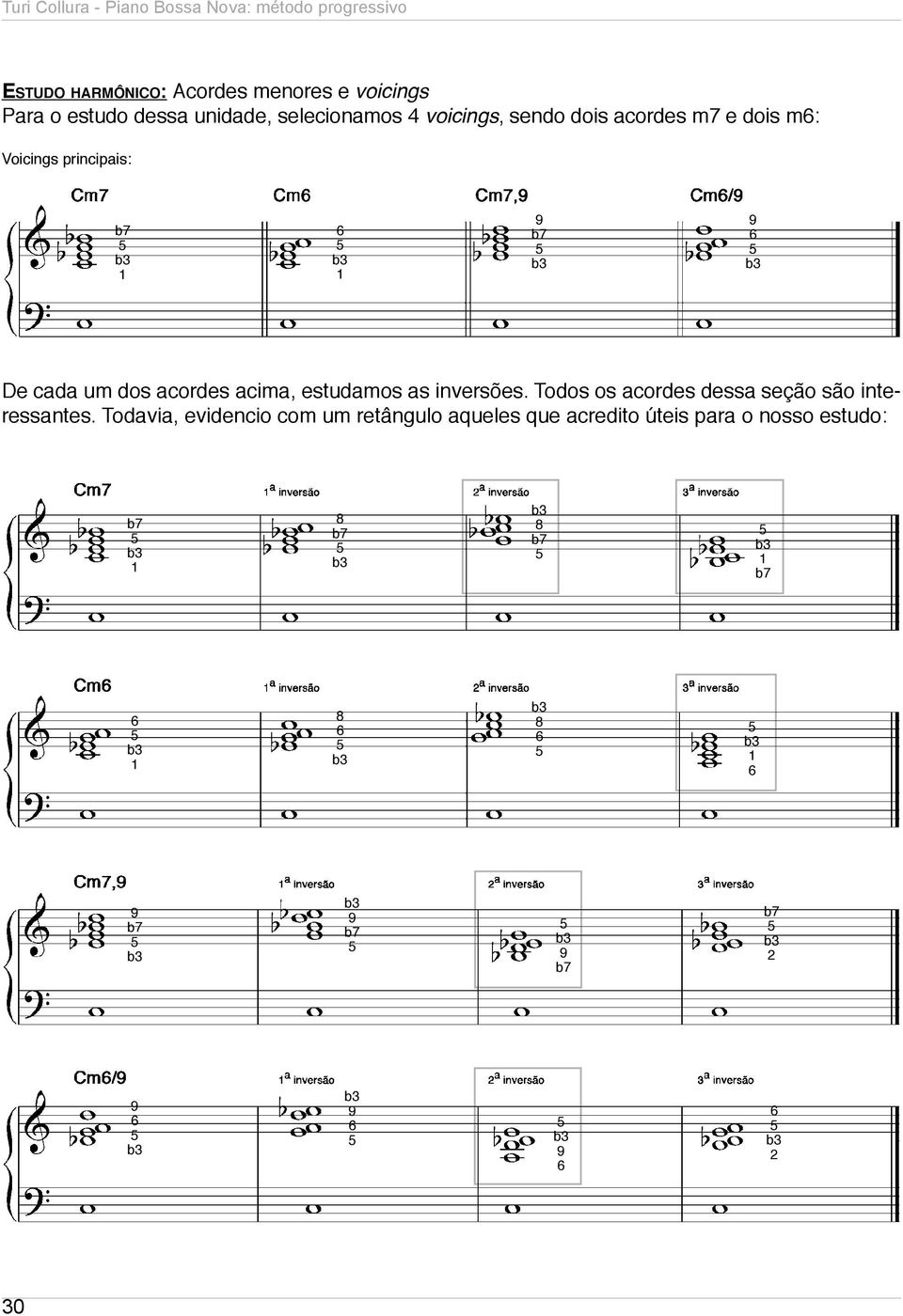 Acordes menores e voicings voicings 1