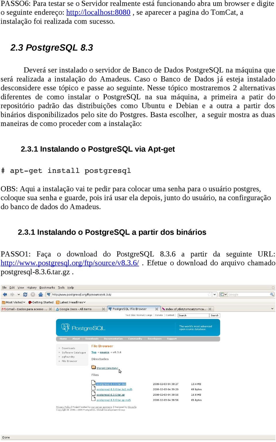 Caso o Banco de Dados já esteja instalado desconsidere esse tópico e passe ao seguinte.