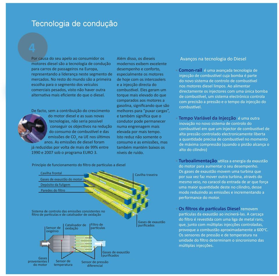 De facto, sem a contribuição do crescimento do motor diesel e as suas novas tecnologias, não seria possível conseguir os objectivos na redução do consumo de combustível e das emissões de CO 2 na UE