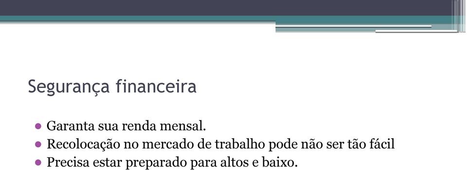 Recolocação no mercado de trabalho