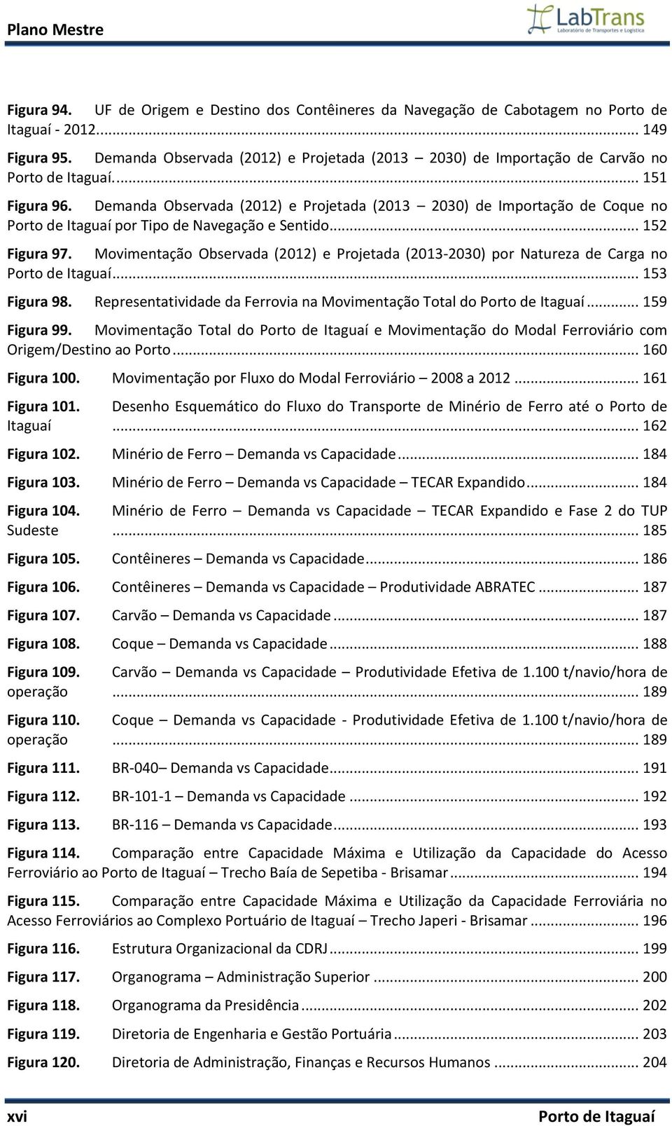 Demanda Observada (2012) e Projetada (2013 2030) de Importação de Coque no Porto de Itaguaí por Tipo de Navegação e Sentido... 152 Figura 97.