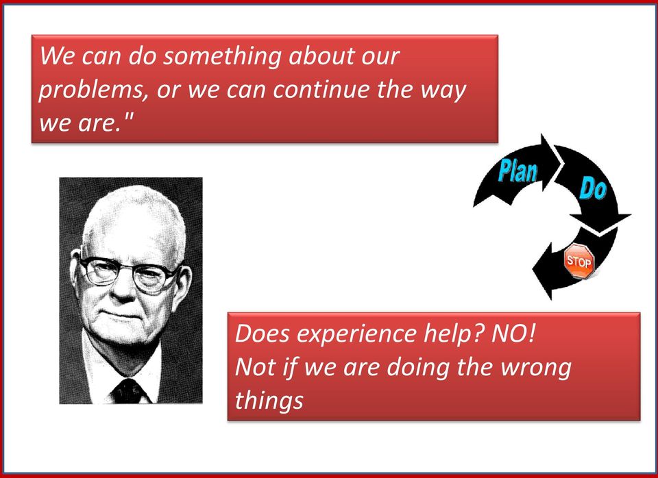 way we are." Does experience help?