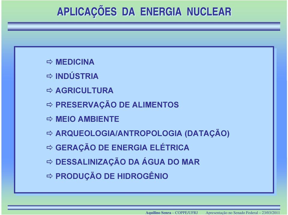 ARQUEOLOGIA/ANTROPOLOGIA (DATAÇÃO) GERAÇÃO DE ENERGIA