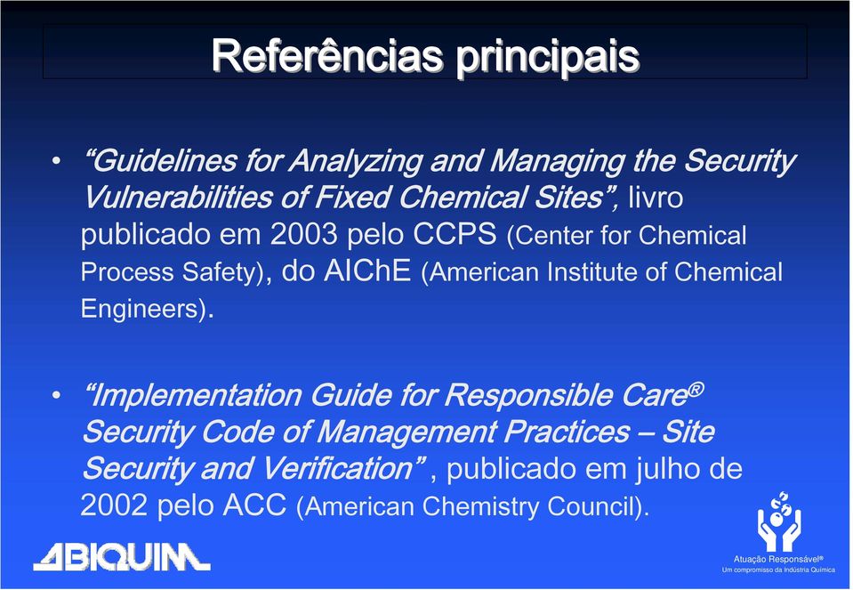 (American Institute of Chemical Engineers).