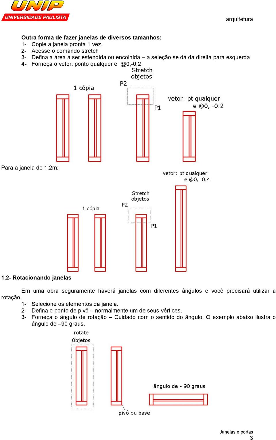 e @0,-0,2 Para a janela de 1.2m: 1.