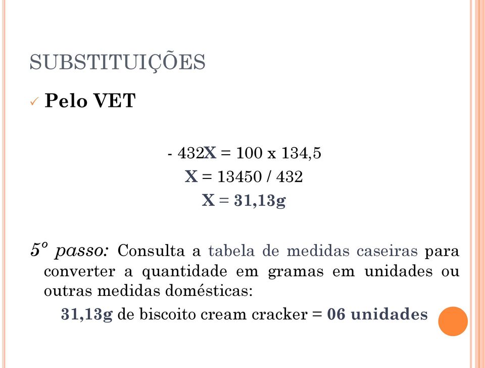 converter a quantidade em gramas em unidades ou outras