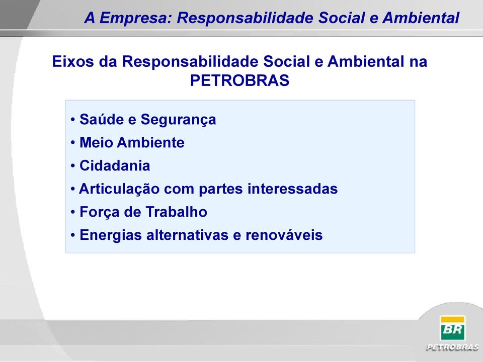 Segurança Meio Ambiente Cidadania Articulação com partes