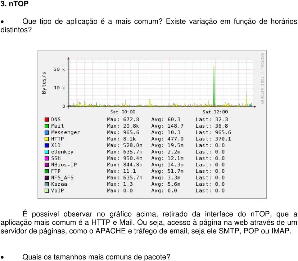 comum é a HTTP e Mail.