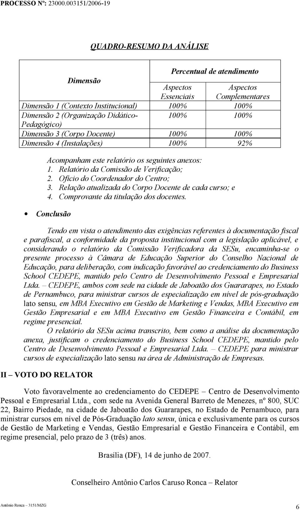 Ofício do Coordenador do Centro; 3. Relação atualizada do Corpo Docente de cada curso; e 4. Comprovante da titulação dos docentes.