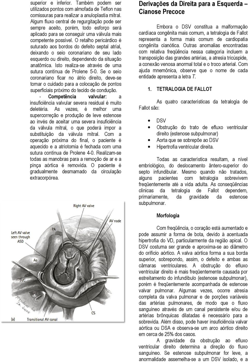 O retalho pericárdico é suturado aos bordos do defeito septal atrial, deixando o seio coronariano de seu lado esquerdo ou direito, dependendo da situação anatômica.