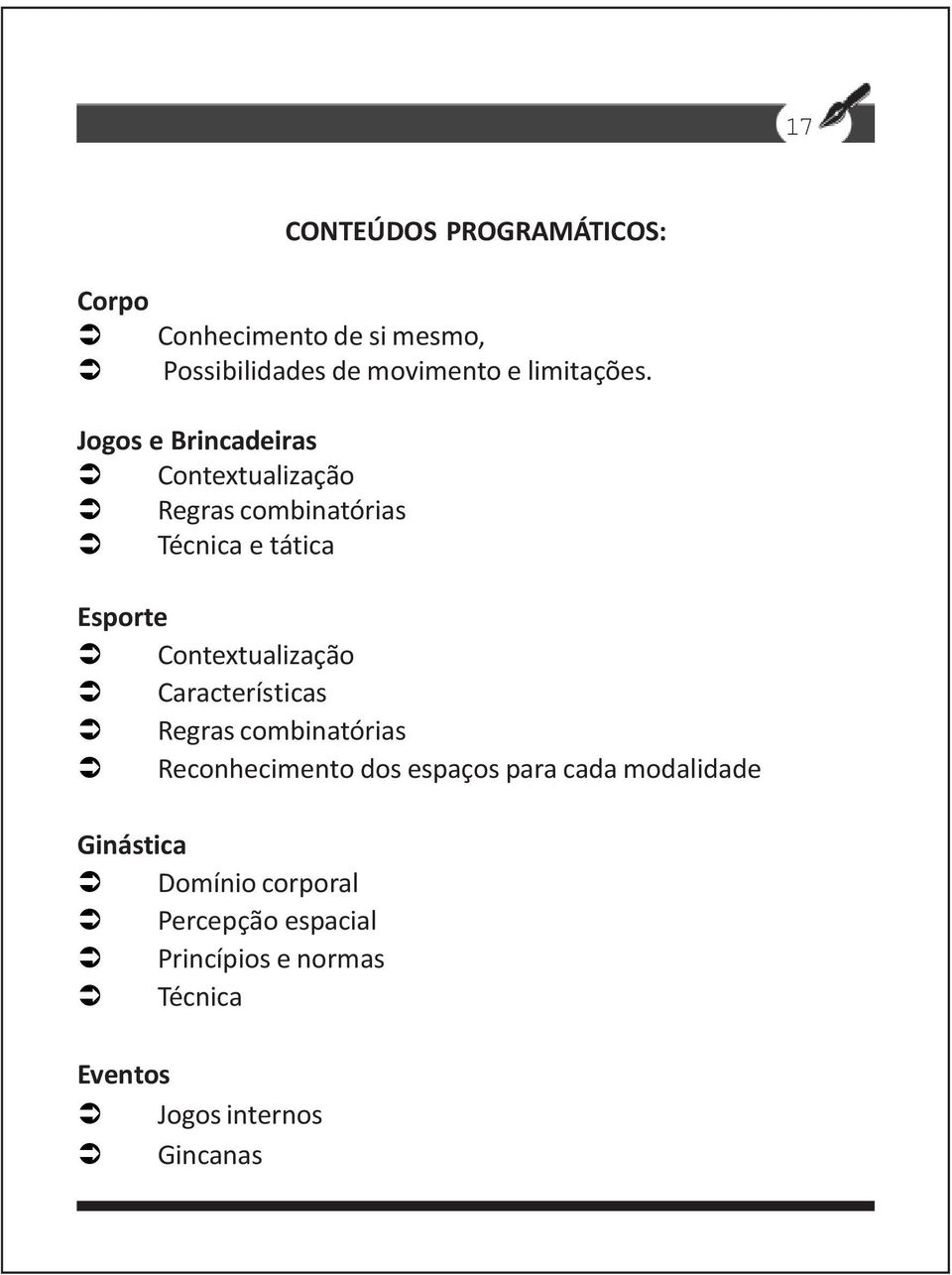 Jogos e Brincadeiras Contextualização Regras combinatórias Técnica e tática Esporte