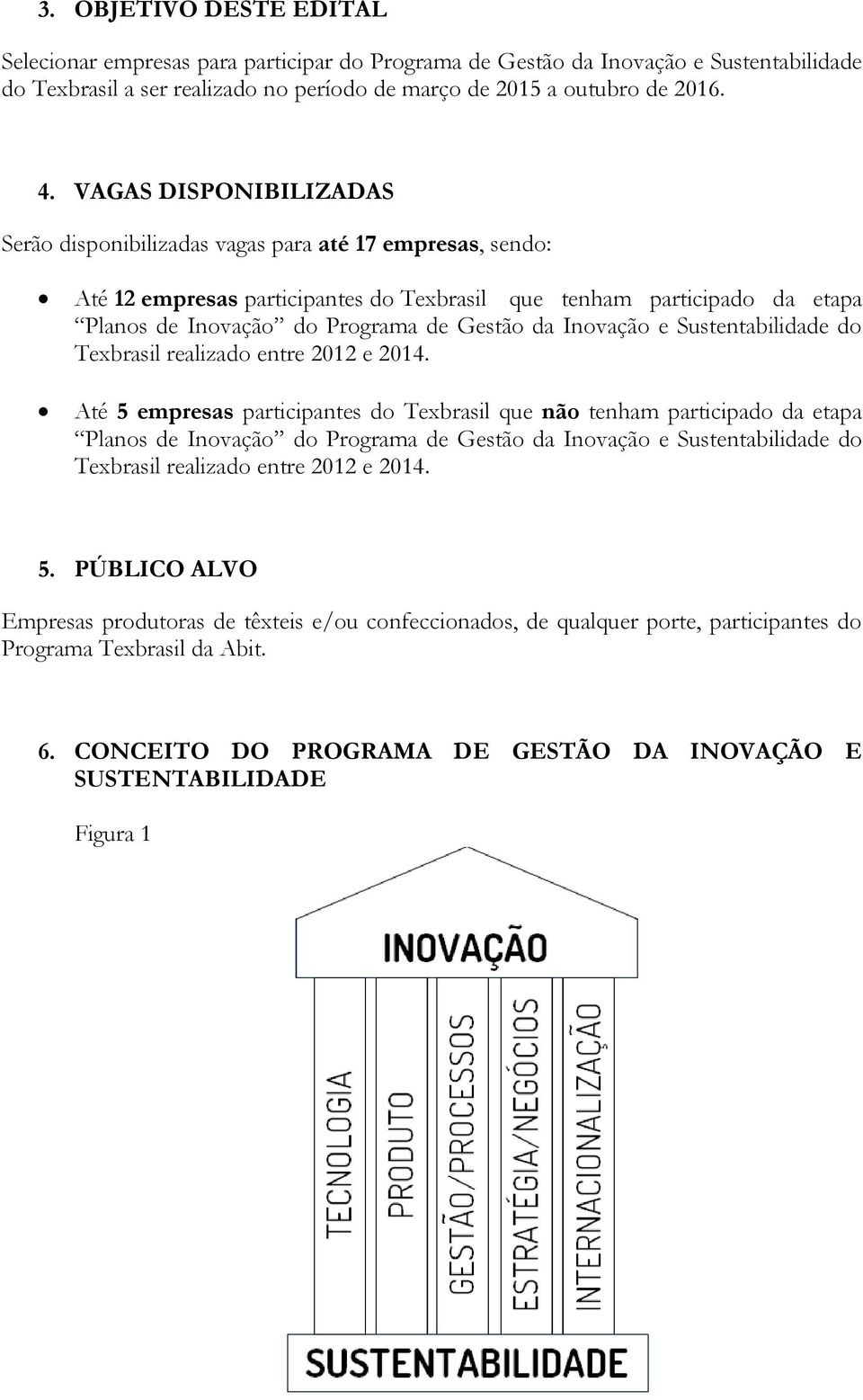 Inovação e Sustentabilidade do Texbrasil realizado entre 2012 e 2014.