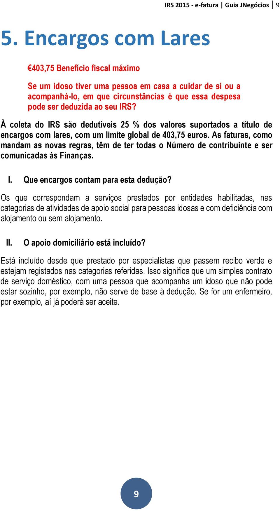 IRS E-FATURA. Perguntas e Respostas GUIA JNEGÓCIOS - PDF Free Download