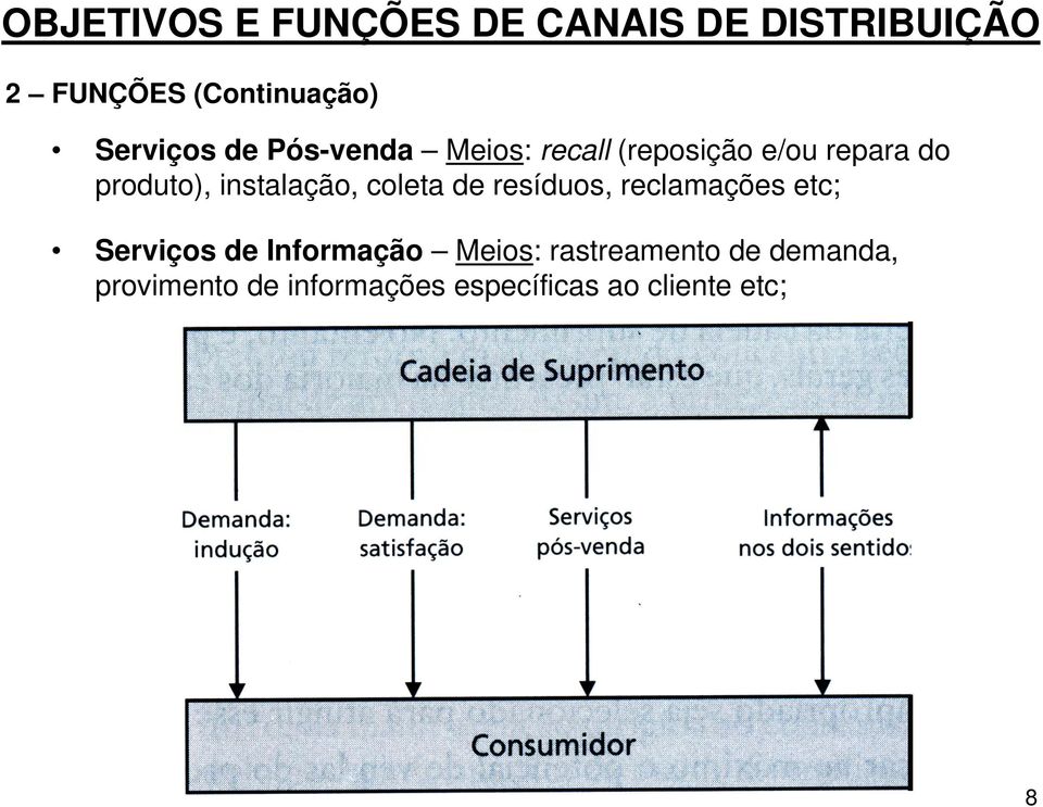 instalação, coleta de resíduos, reclamações etc; Serviços de Informação