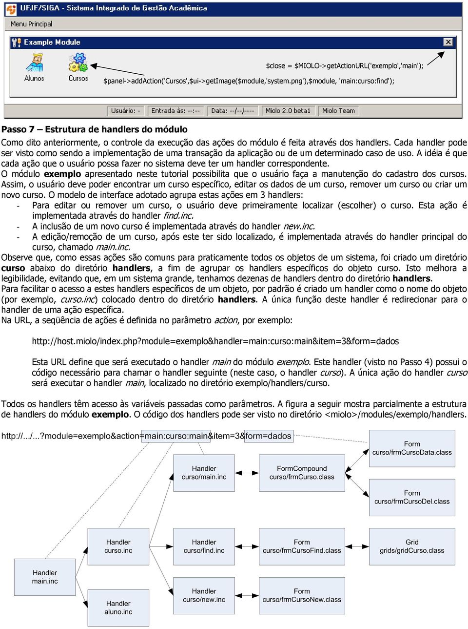 Cada handler pode ser visto como sendo a implementação de uma transação da aplicação ou de um determinado caso de uso.