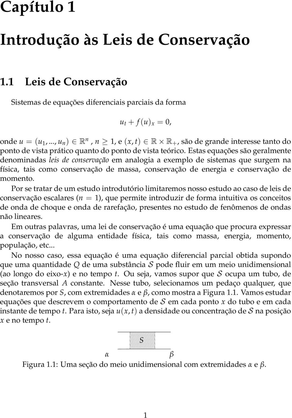 Estas equações são geralmente denominadas leis de conservação em analogia a exemplo de sistemas que surgem na física, tais como conservação de massa, conservação de energia e conservação de momento.