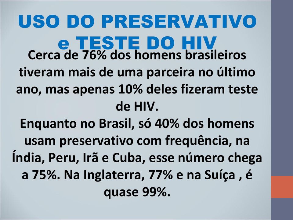 Enquanto no Brasil, só 40% dos homens usam preservativo com frequência, na Índia,