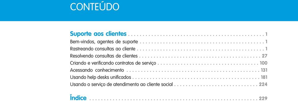 .................................. 100 Acessando conhecimento.............................................. 131 Usando help desks unificados.