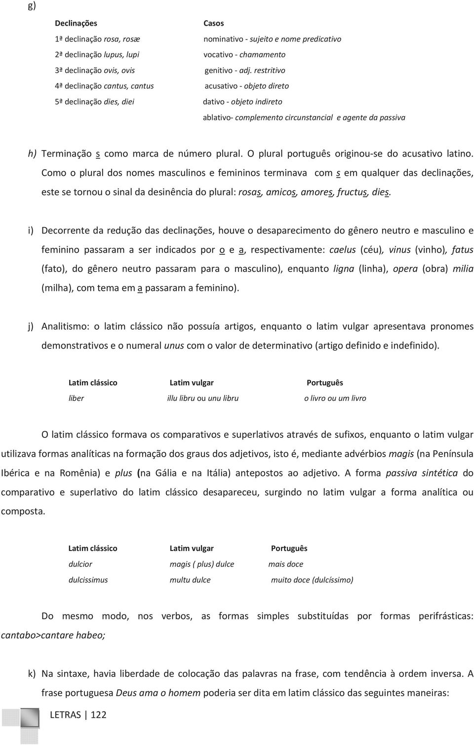 Opluralportuguêsoriginousedoacusativolatino. Comoopluraldosnomesmasculinosefemininosterminavacomsemqualquerdasdeclinações, estesetornouosinaldadesinênciadoplural:rosas,amicos,amores,fructus,dies.