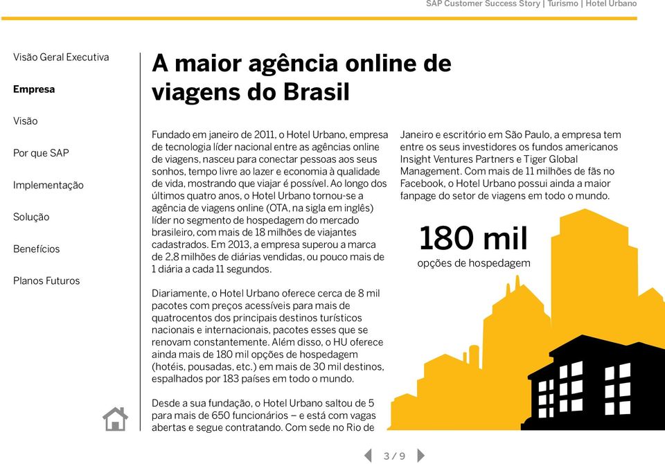 Ao longo dos últimos quatro anos, o Hotel Urbano tornou-se a agência de viagens online (OTA, na sigla em inglês) líder no segmento de hospedagem do mercado brasileiro, com mais de 18 milhões de