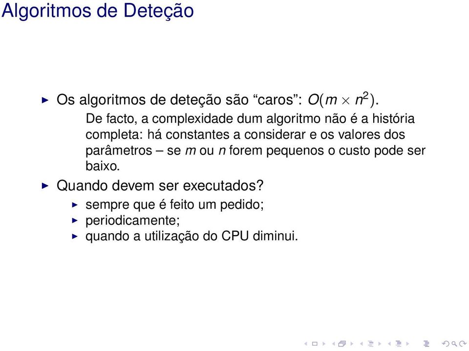 considerar e os valores dos parâmetros se m ou n forem pequenos o custo pode ser baixo.