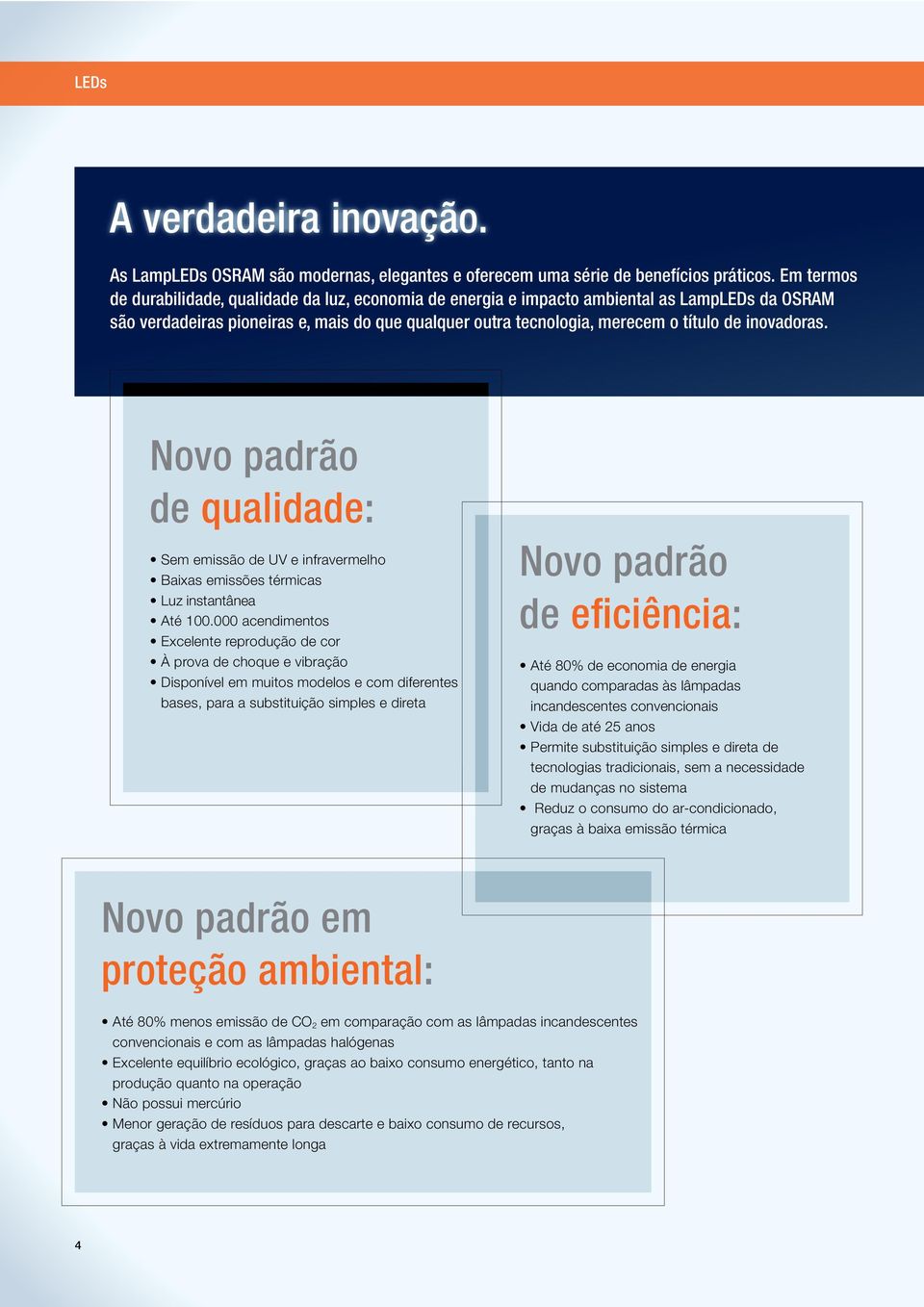 Em termos de durabilidade, qualidade da luz, economia de energia e impacto ambiental as LampLEDs da