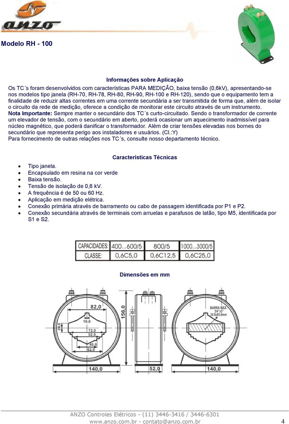 circuito através de um instrumento.