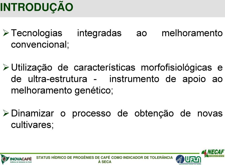 morfofisiológicas e de ultra-estrutura - instrumento de