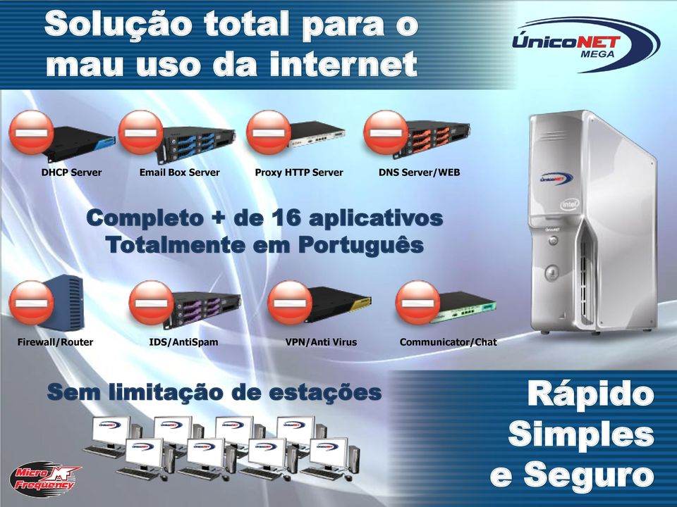 aplicativos Totalmente em Português Firewall/Router IDS/AntiSpam