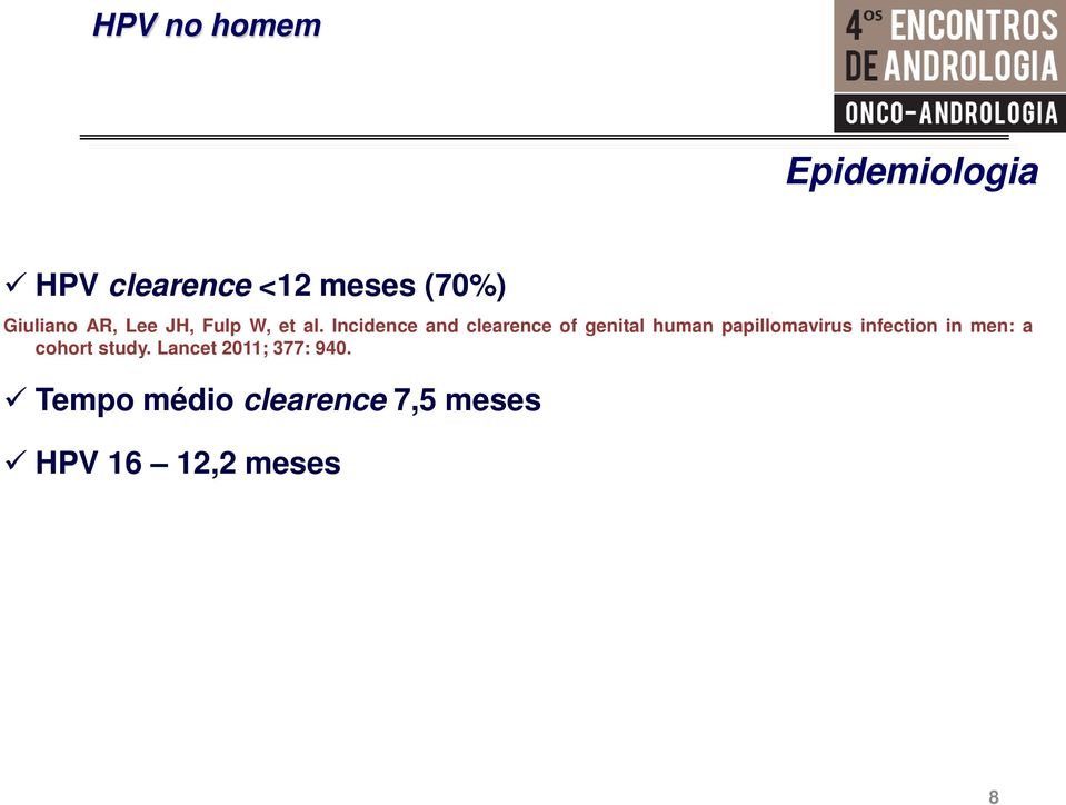 Incidence and clearence of genital human papillomavirus