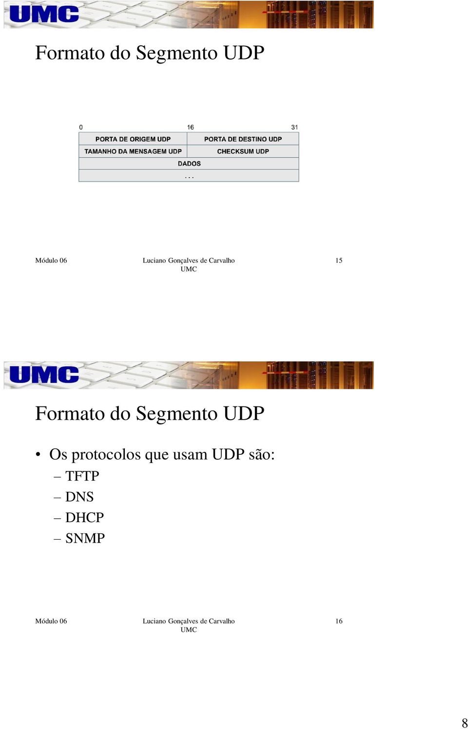 protocolos que usam UDP