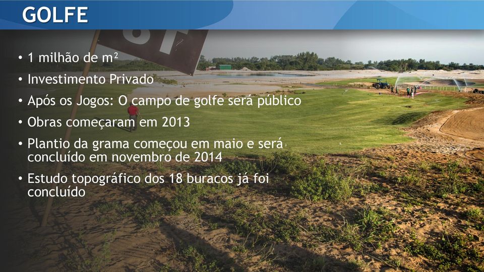 Plantio da grama começou em maio e será concluído em